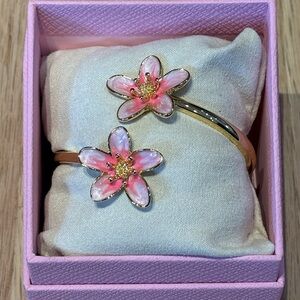 NIB Piper K Pink and Gold tropical flower Bracelet
